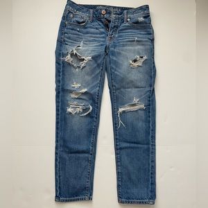 American Eagle, “Boy Crop” Destroyed Denim Jeans